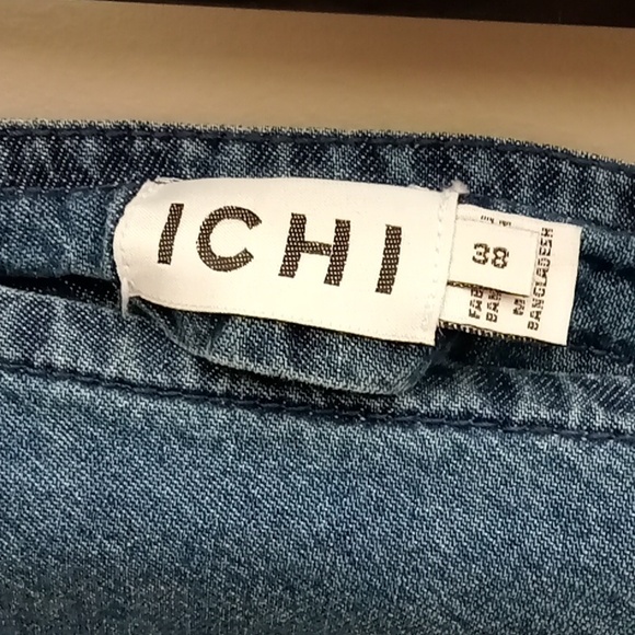 Denim Wrap Mini Skirt in Blue - Picture 3 of 7